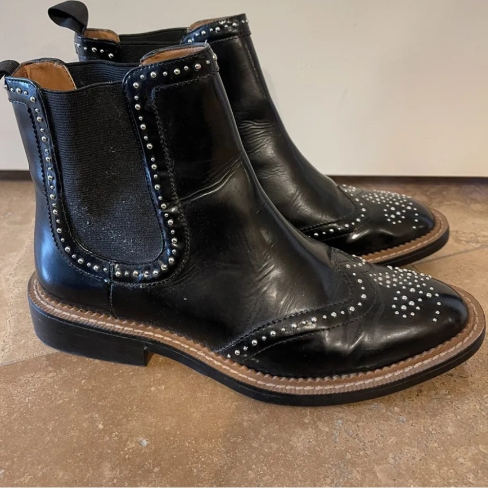 Zara Woman wingtip studded ankle boots - Picture 4 of 4